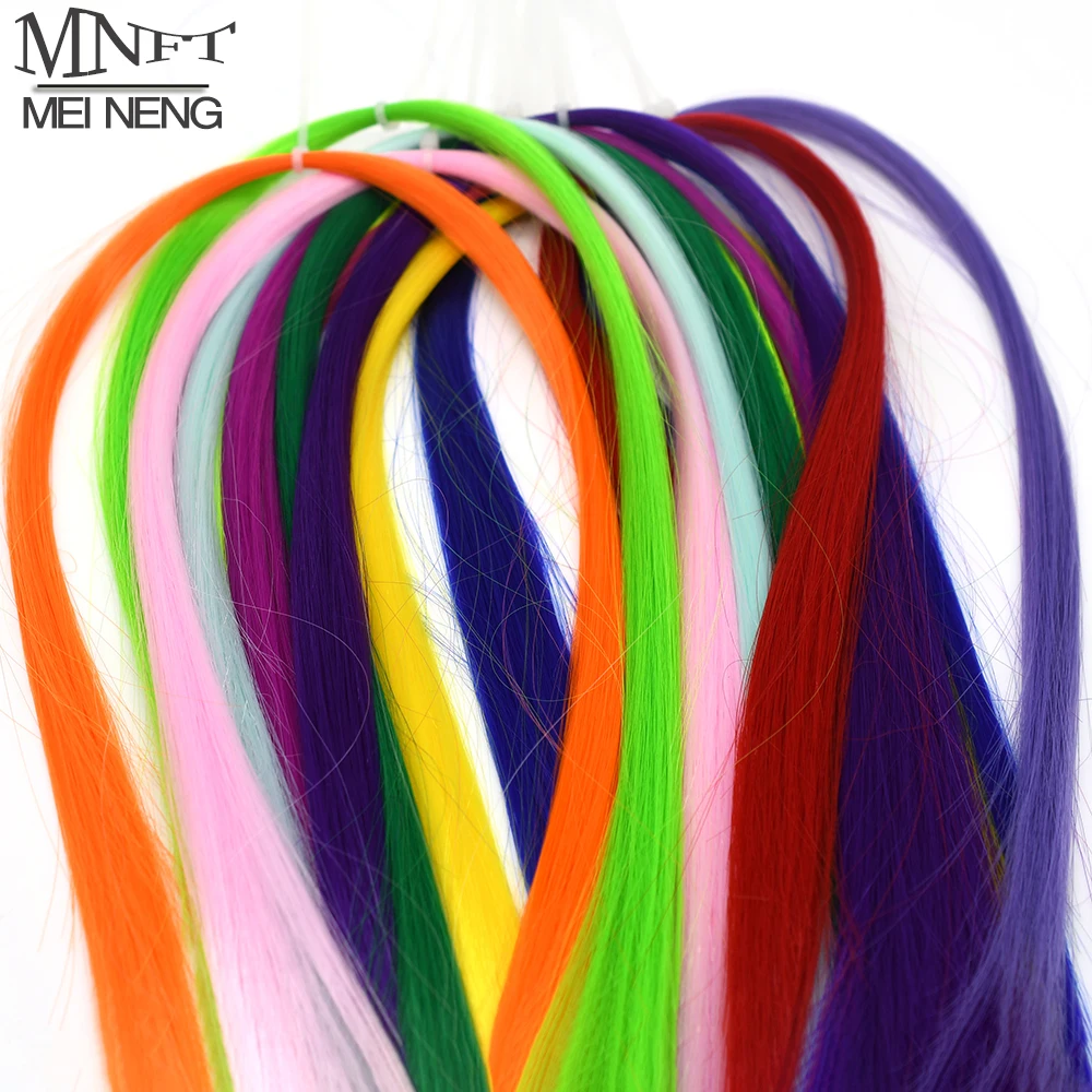 MNFT 10 opakowań w różnych kolorach Materiały do wiązania much z długim włóknem Streamer Materiał do przynęt wędkarskich