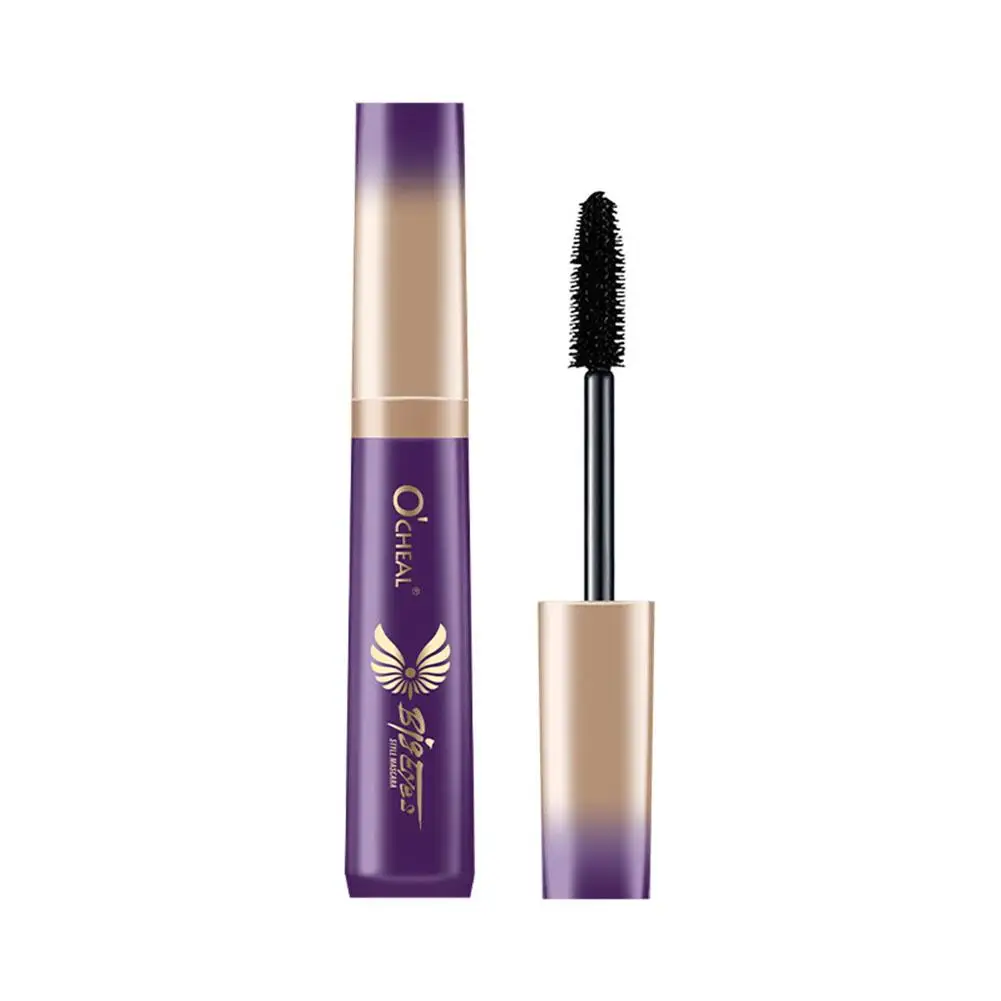 Mascara 4D avec grande tête de brosse allongée pour les yeux, cils noirs, cils recourbés imperméables, extension de cils de maquillage, longue durée, C2T3