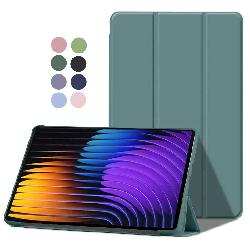 For Xiaomi Mi Pad 7 Pad7 Pro Case 11.2 Inch PU Leather Folding Stand Soft TPU Back Tablet for Xiaomi Pad 7 Pro Pad7Pro 5g Cover