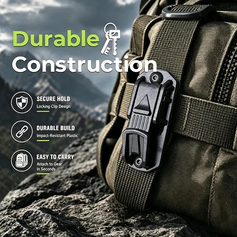 Sturdy Clip Practical Keychain Connecting Buckle Compact Storage Tool Hold Assorted Keys Lightweight Outdoor Gadgets For Outdoor