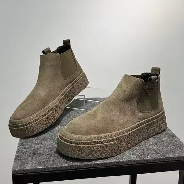 Men's Medieval Retro High Quality Fashion Casual High Top Shoes Flat Heel Casual Elegant Ankle Boots Cosplay Footwear