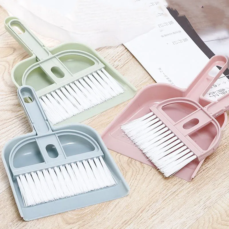 Novo Macaron Pet Pequeno Dustpan Vassoura Set Pet Sweeper Conveniente e Fácil de Armazenar Pet Ferramenta de Limpeza Venda Quente Pet Home Supplies