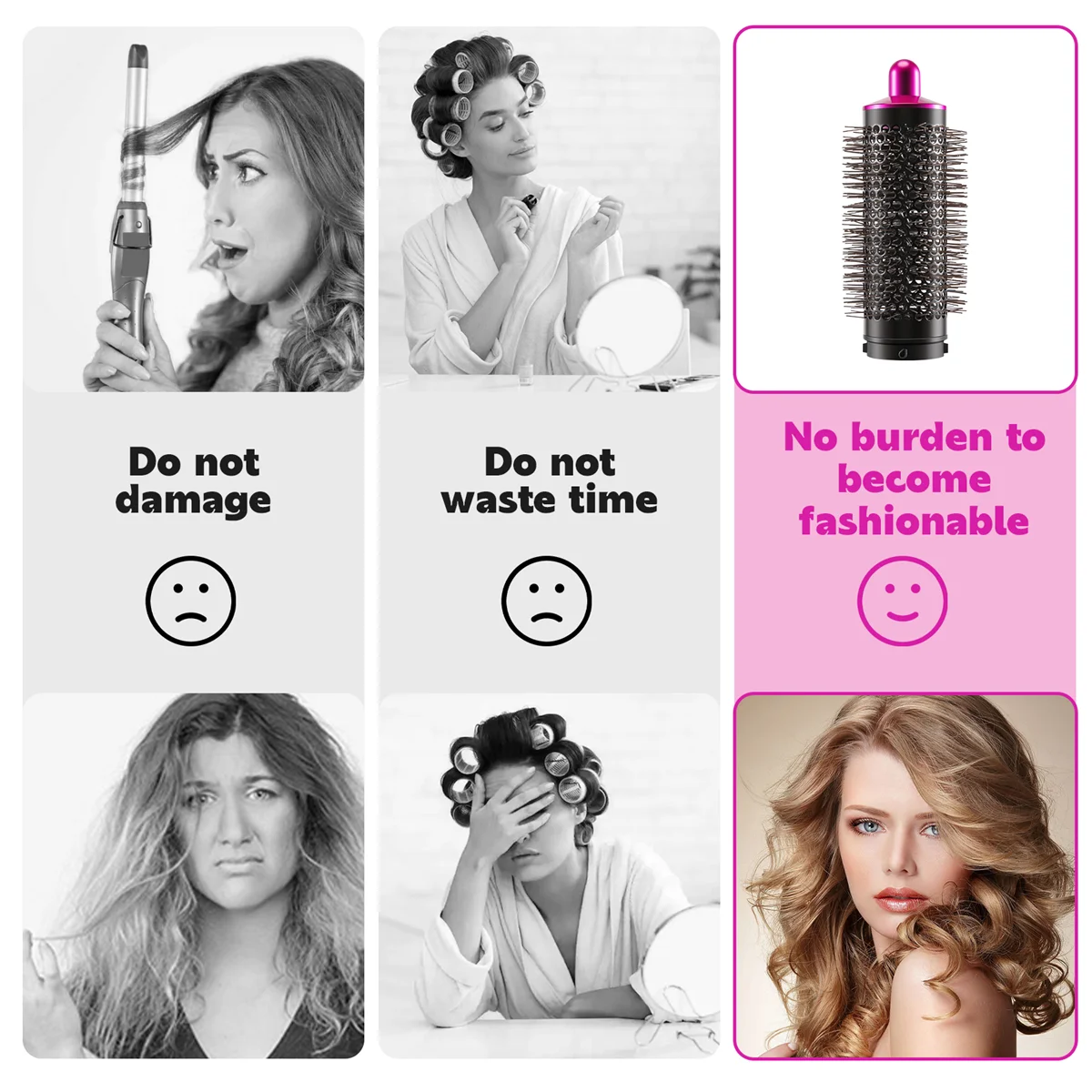 Подходит для щипцов для завивки Dyson/Airwrap, аксессуары-цилиндрическая расческа