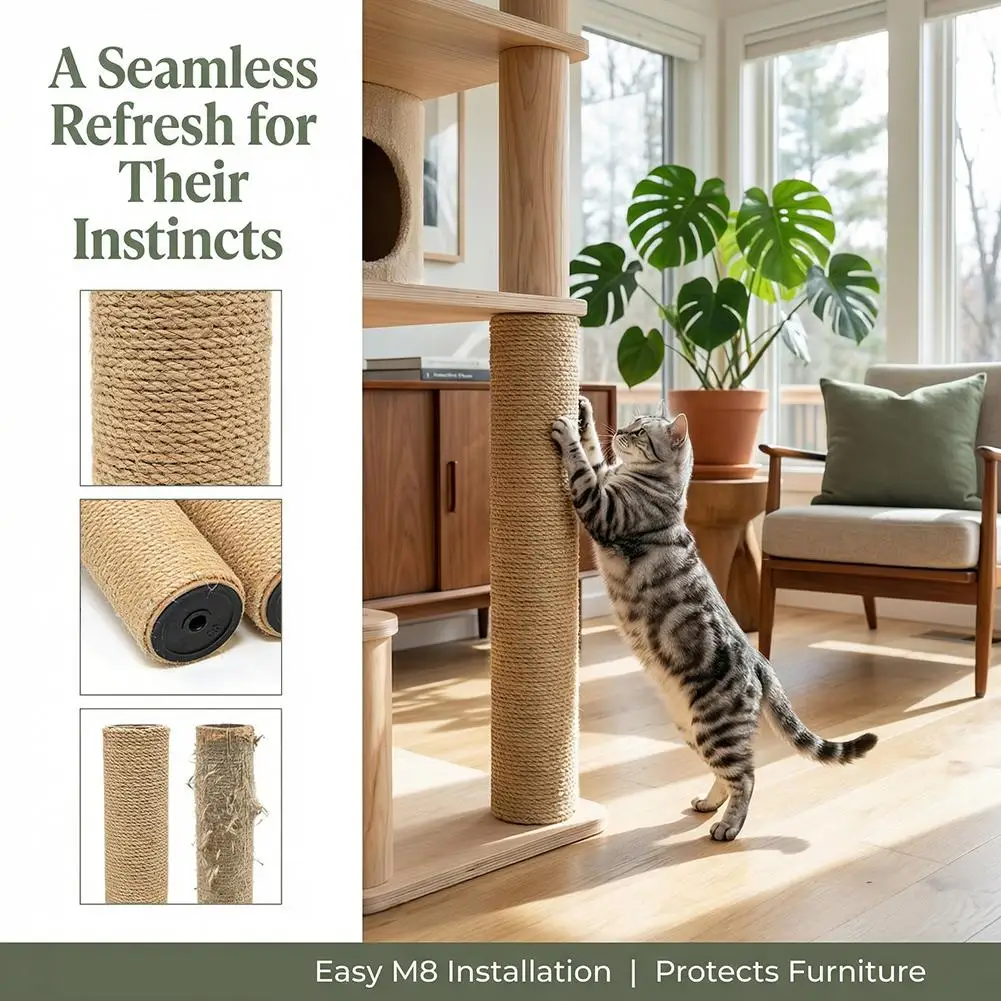 Cat scratching posts Replacement Extension Post Supplies Replacement Post Sisal Rope Entangle Scratch Cat Climbing Frame