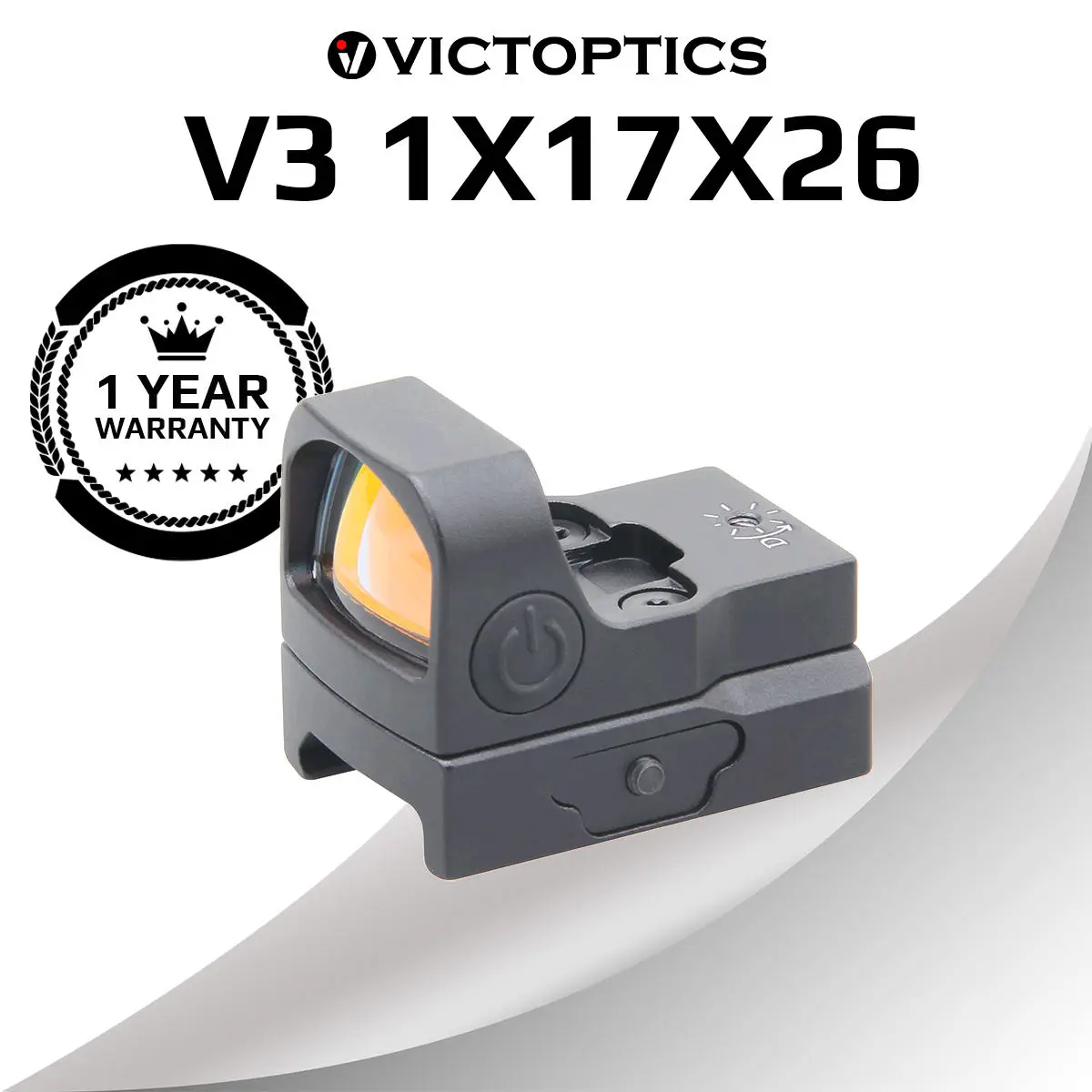 

VictOptics V3 1x17x26 RMR Red Dot Sight For Close-in Work&General Shooting Compatible With R.M.R Footprint For Airsoft