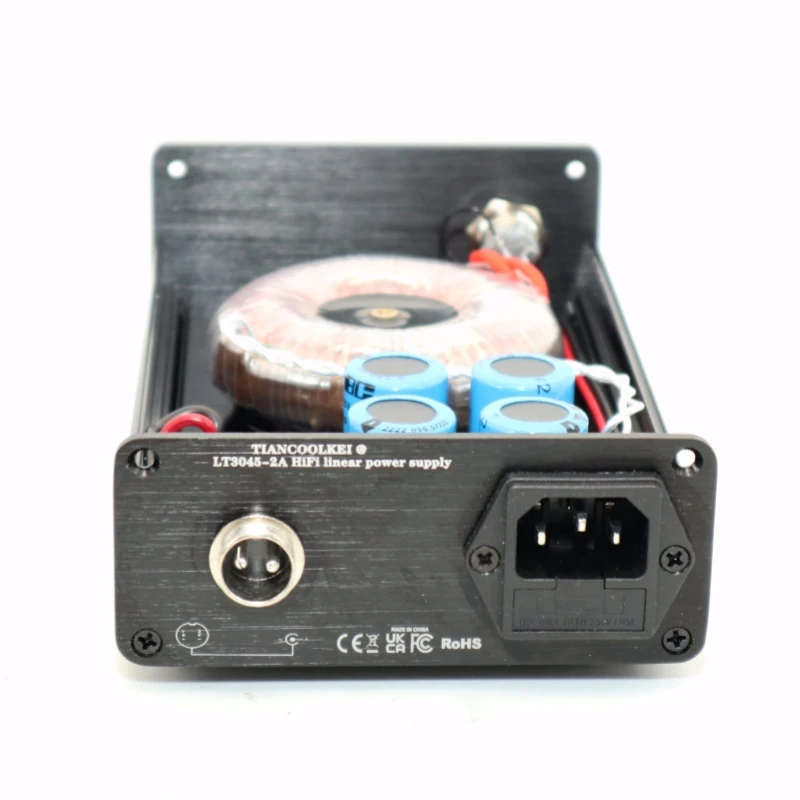 TIANCOOLKEI 30W (O transformer) - LT3045 4 IC parallel output 2A current ultra-low ripple HiFi DAC linear power supply DC 5V 12V