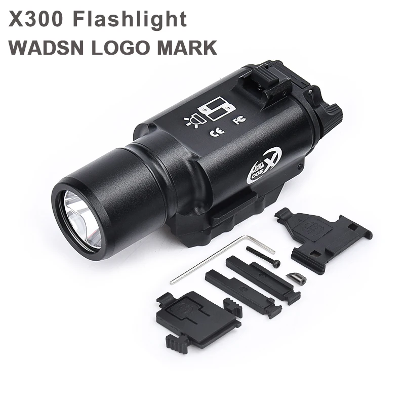 Wadsn X300 Flashlight Set Tactical X300U XH35 X300UH-B Spotlight LED Illuminated Hunting Pistol Torch With Dual Function Switch