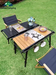 Lohascamping pieghevole IGT Table zaino leggero Roll Table multifunzionale gamba regolabile scrivania Desktop Burner BBQ Table