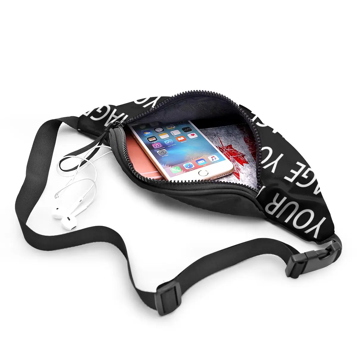 Your Image Custom Made Waist Bag Custom Design Your Own Waist Pack Customized Polyester Print Bag