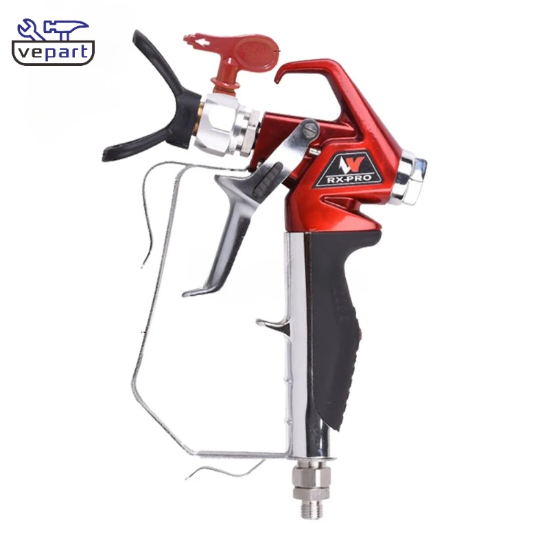 Vepart RX-Pro Red Series High Pressure Airless Paint Spray Gun 538020 with 517 Tip and Guard Titan 0538020