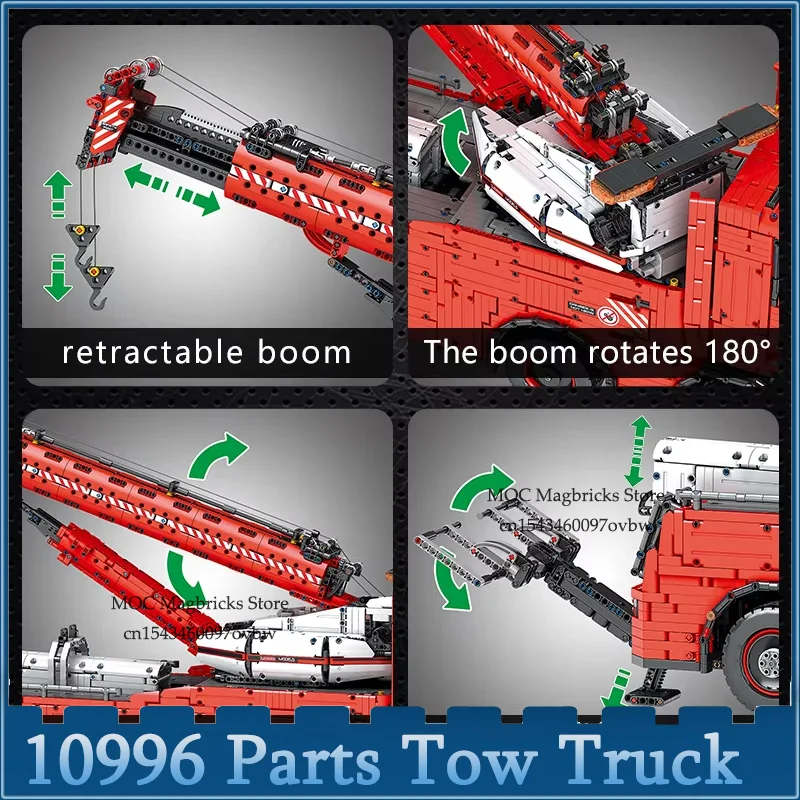 

Буксирный грузовик MkII MOC, строительные блоки, технология дистанционного управления, кирпичи, грузовик, транспорт, сборка «сделай сам», креативная коллекция, игрушки, подарки