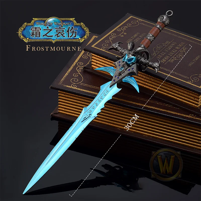 30cm Warcraft Figure Frostmourne Enchanted Version All Metal Weapon Action Figure Model Room Decoration Ornament Collection Gift