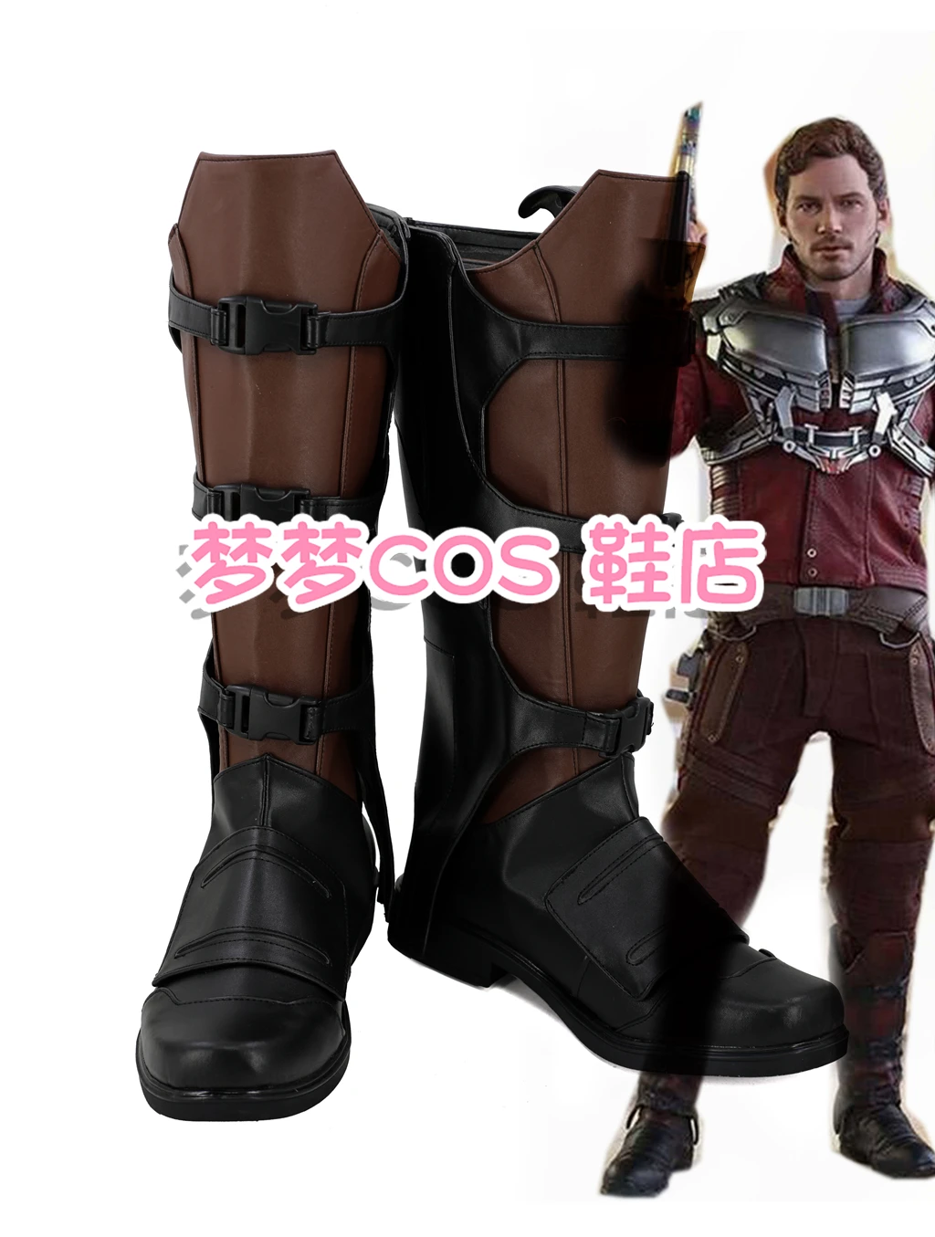 Star Lord Peter Jason Quill Cosplay Shoes Pu Leather Boots Men Halloween America Movie Roleplay Costume Props Adults