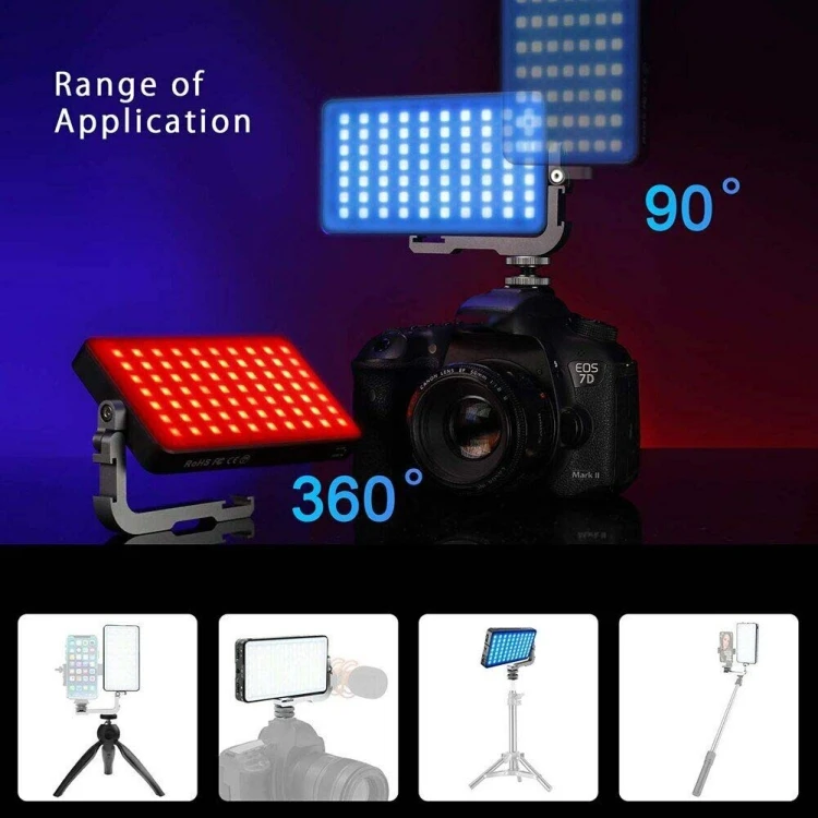 Pixel G3 Flat Panel RGB Fill Light Handheld Photography Dimmable Desktop Mini Pocket Lamp Photography Lighting view 4