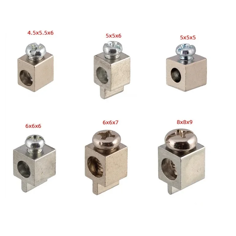 200 Pcs PCB Screw Terminals Through Hole High Current 15A 20A Copper Square Solder Board Drive Power Wire