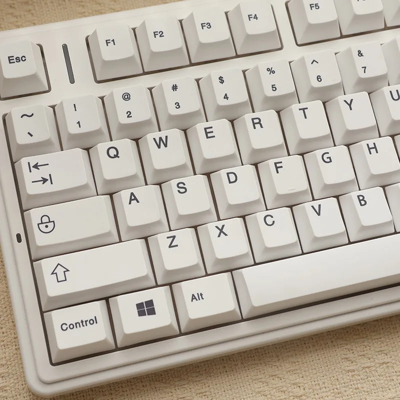 Personalized Minimalist white keycaps PBT sublimation keycaps Mechanical keyboard keycaps Original highly customized