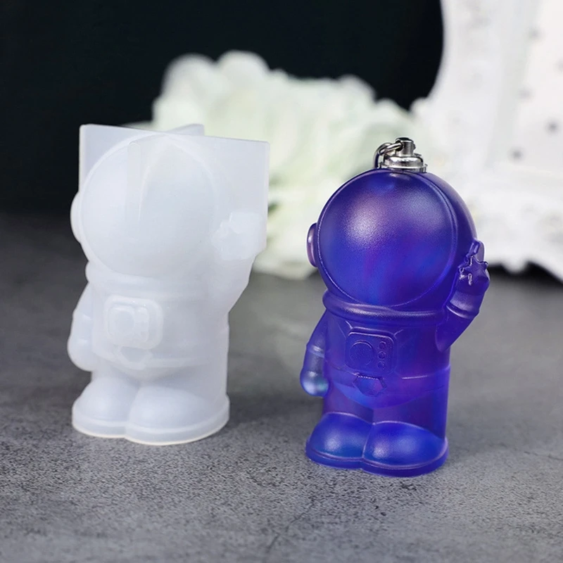 

Astronaut Mold Resin Keychain Molds Silicone Mold Desktop Decoration With Hole