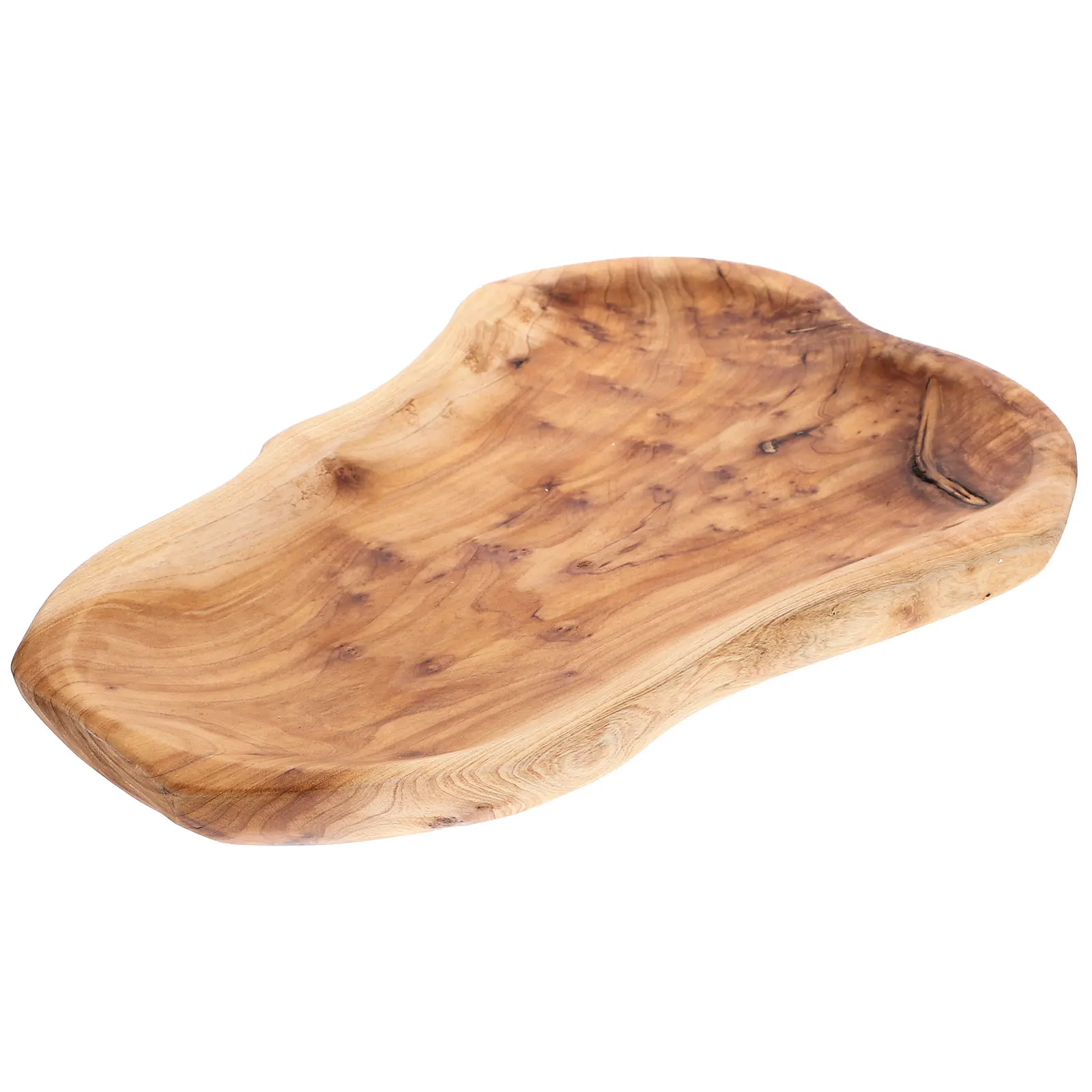 

Irregular Root Carving Fruit Bowl 26-29cm x 14-16cm Bamboo Tray for Serving Dried Fruit Snacks Party Use Kitchen Bar