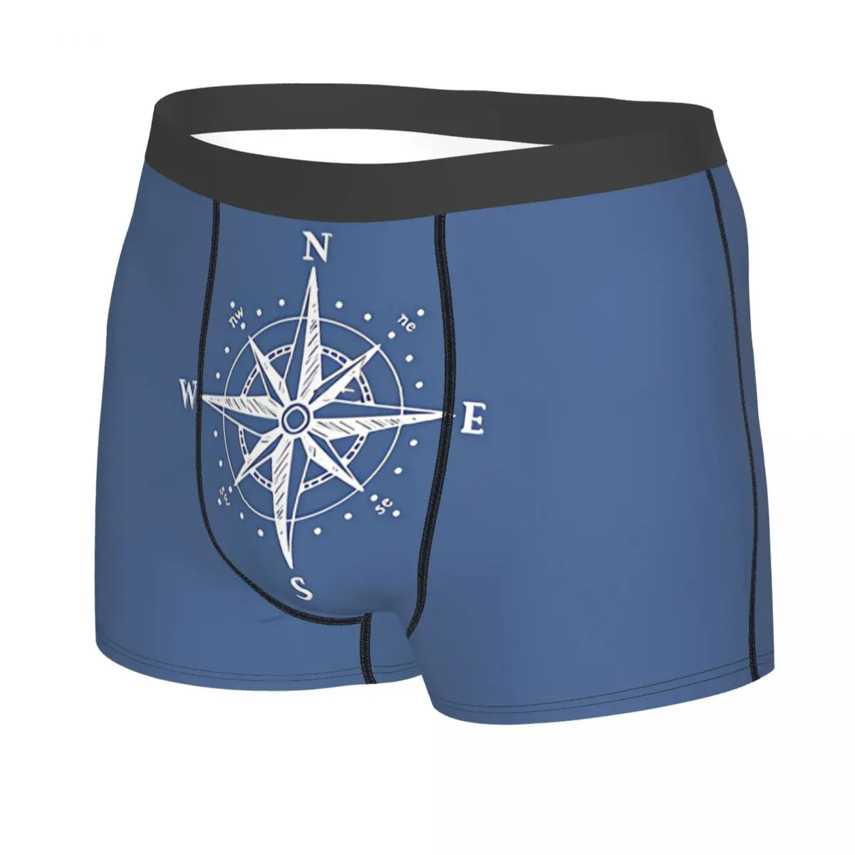 Retro Compass North South East West Sailing Hiking Lover Man's Boxer Briefs Ocean Compass Highly Breathable Underwear Quality