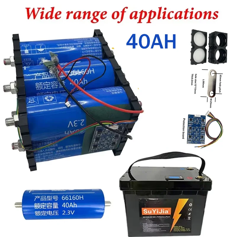 12V 40Ah Yinlong 6S1P 66160 Lithium Titanate Battery LTO 10C High Power Electric Boat RV Speaker UPS Car Starter Solar Battery