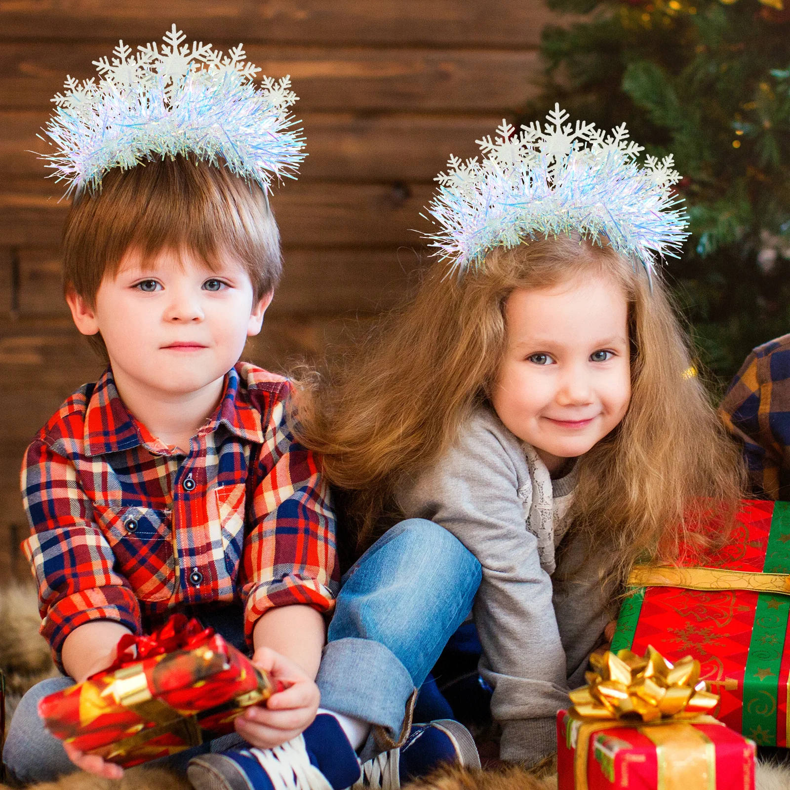 Opaska świąteczna z płatkiem śniegu, dekoracyjna, błyszcząca, lekka, akcesoria do włosów na przyjęcie bożonarodzeniowe, damska opaska świąteczna z płatkiem śniegu.