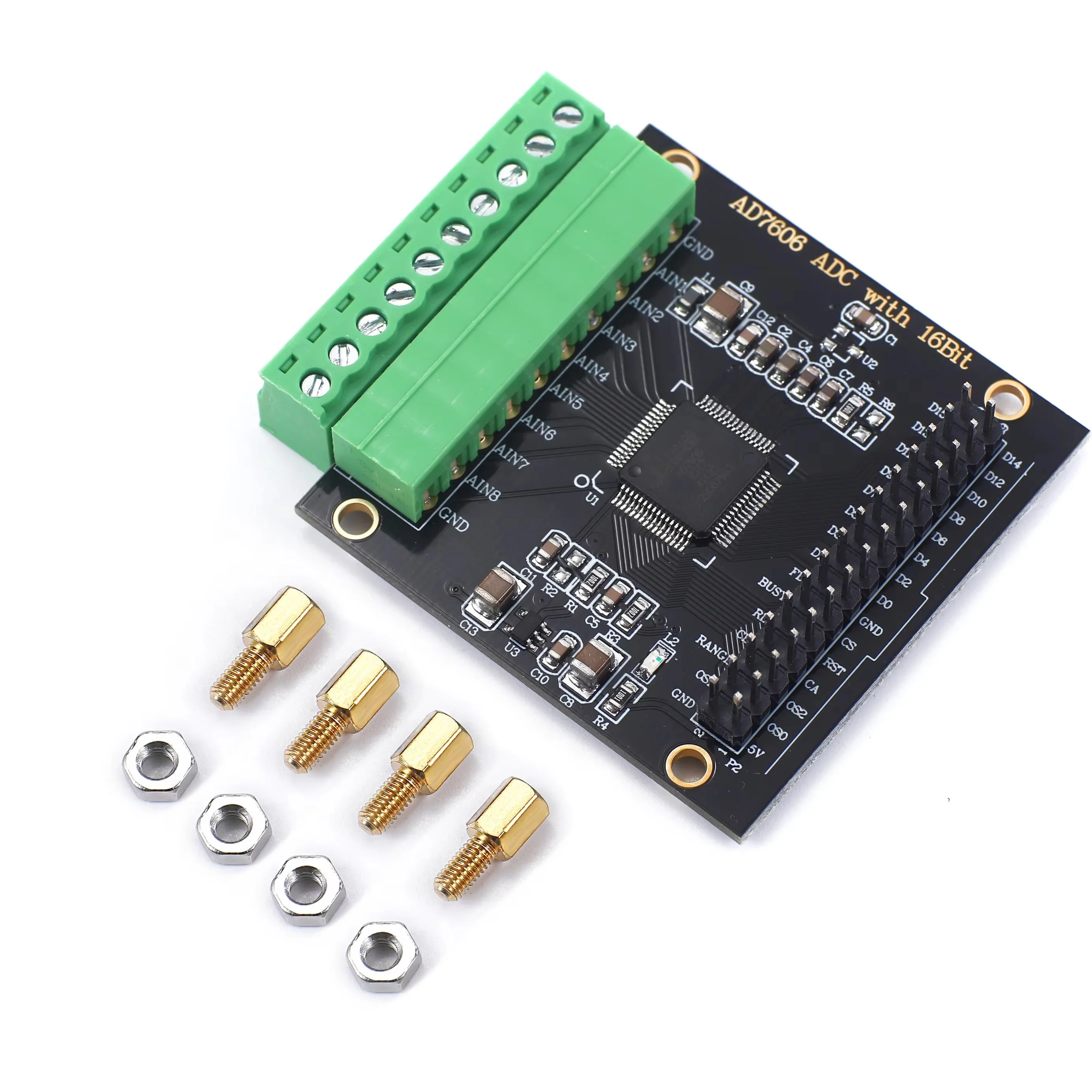 AD7606 Multi-channel ADC Analog to Data Acquisition Conversion Module 16-bit 8-channel Synchronization Sampling Frequency 200KHz