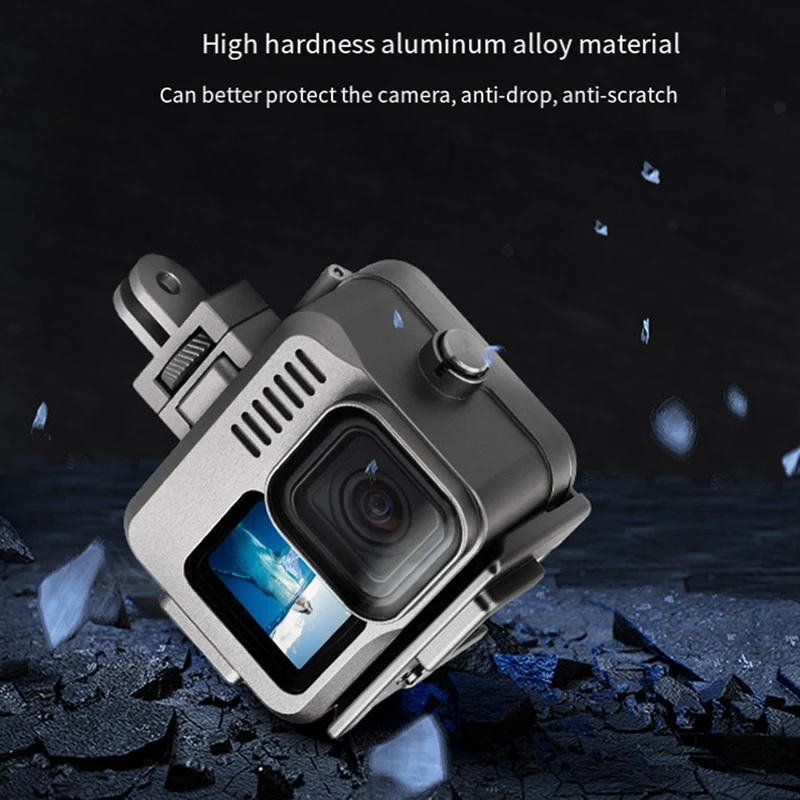 Waterproof Housings Cage For Gopro Hero 9 10 11 Aluminum Alloy Case 40M IPX8 Underwater Imported 9H Tempered Glass Durable