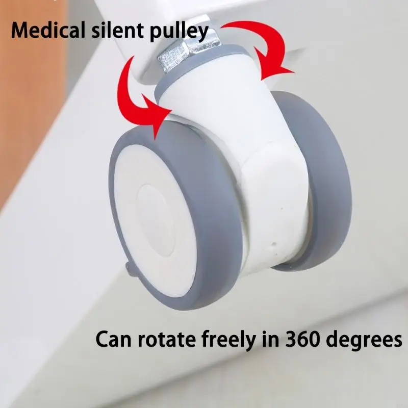 بكرة كرسي مرتفع دوارة مستقرة للأطفال تتميز بـ 4 قطع عجلات فرامل آمنة وبنية بلاستيكية مريحة A2UB