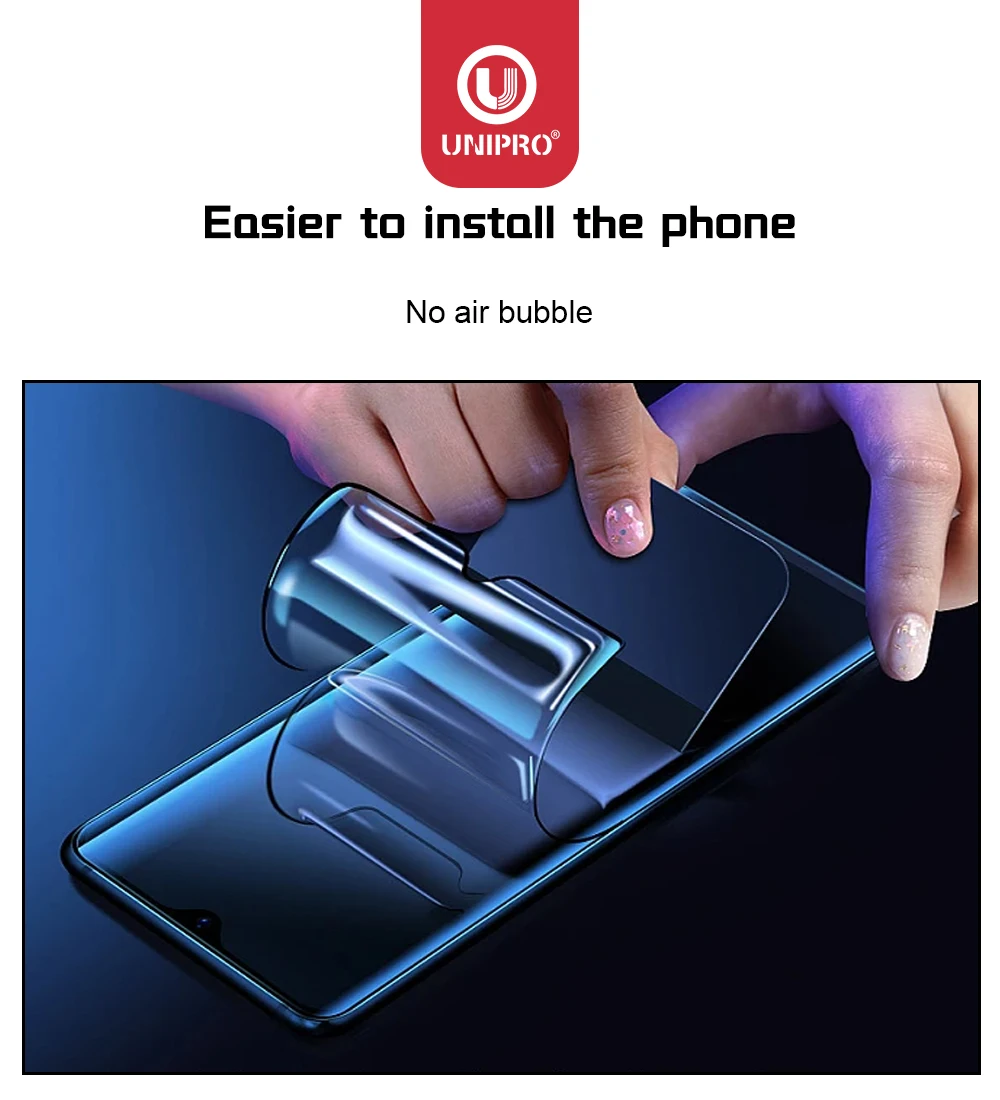 UNIPRO 25 50Pcs TPU HD Hydrogel Film For Mobile Phone Screen Protector CA-390 MX-5T Film Cutting Machine