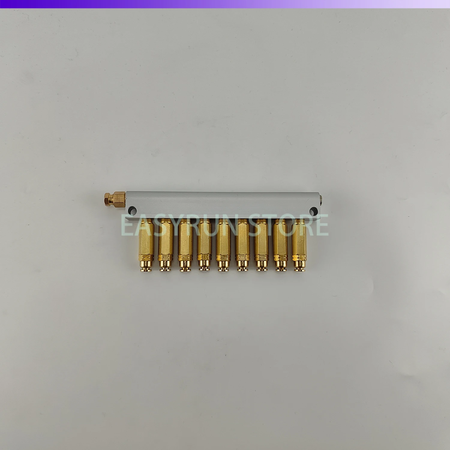 9 Way Aluminum/Brass In 6MM Out 4MM Lube Oil Piston Distributor Value Manifold Block for centralized lubrication