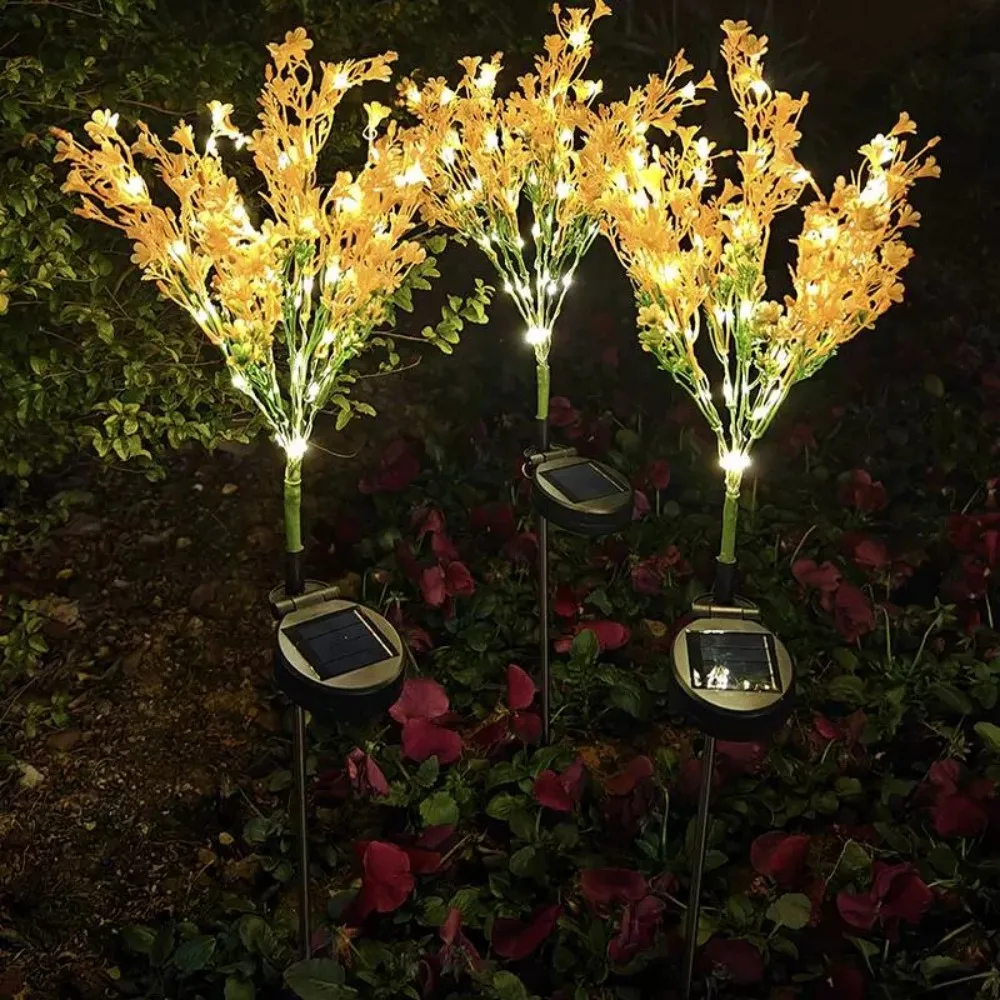 

1PC 7-head outdoor solar rapeseed flower ground plug-in light,suitable for garden,courtyard,lawn,party,path,balcony decoration