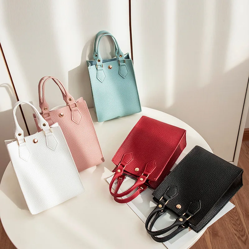 

Women's Handbag Fashion Simple Large Capacity Lychee Pattern One Shoulder Phone Money Cosmetics Female's Crossbody Bags