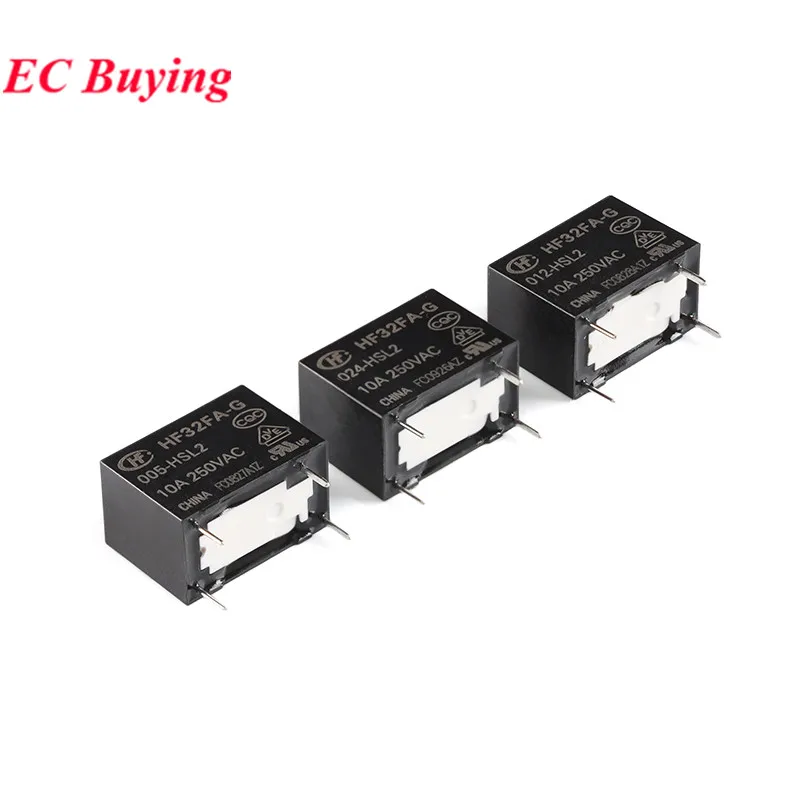 10 uds/1 unidad HF32FA HF32FA-G -005 -012 -024 -ZS1 -ZS2 -HSL1 -HSL2 4PIN 5Pin 3A 5A 10A relé de potencia 5V 12V 24V DC AC250V Rele JZC-32F