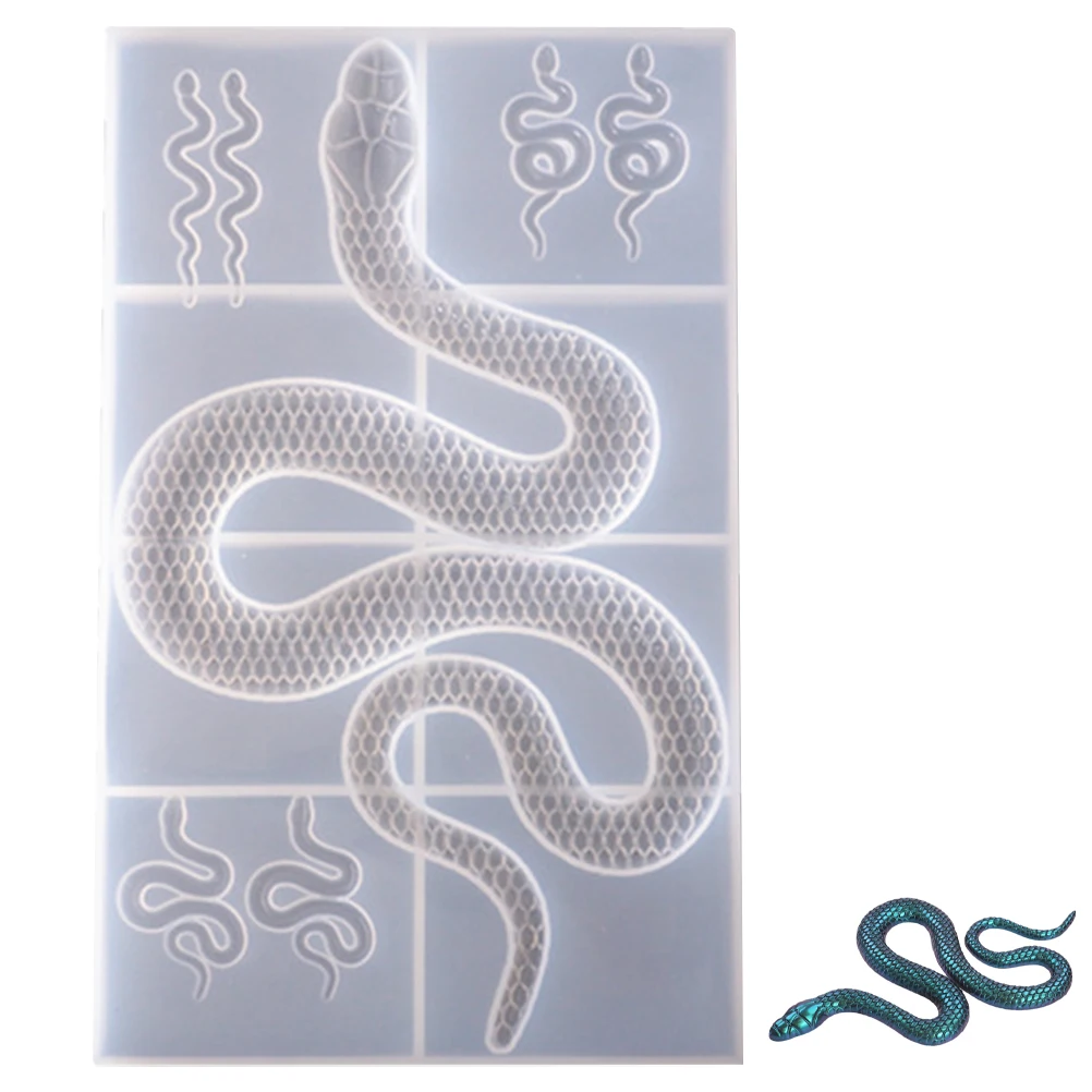 

Snake Mirror Mold Silicone Molds Pendant for Resin Large Epoxy Necklace Uv Mould Diy