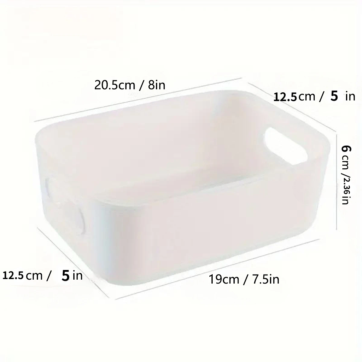 8pcs Large Capacity Storage Box with Cover Household Plastic Toy Storage Basket Snack Sundries Storage Box Desktop Organizer