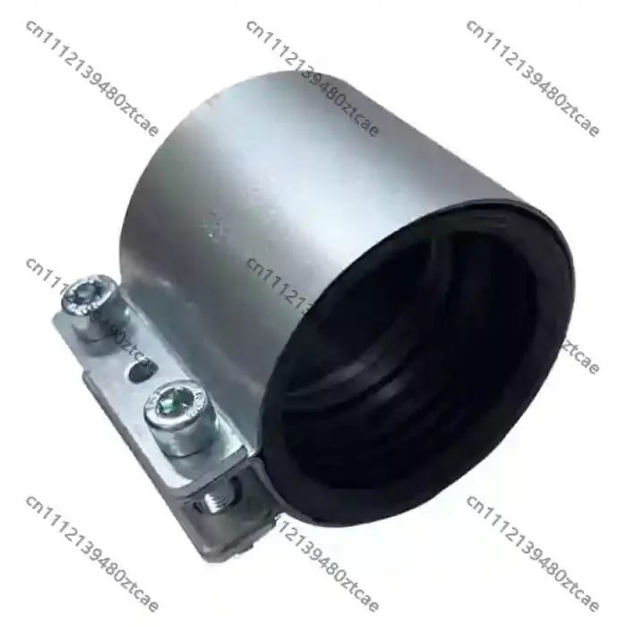 Galvanized C Type Pipe Clamp Flexible Coupling Wide Hoop With Rubber Seal Ring