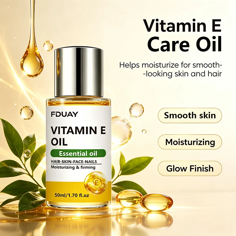 50ml Vitamin E Multi-use Essential Oil for Hair Face Skin And Nails Deep Moisturizing Firming Formula to Improve Dryness