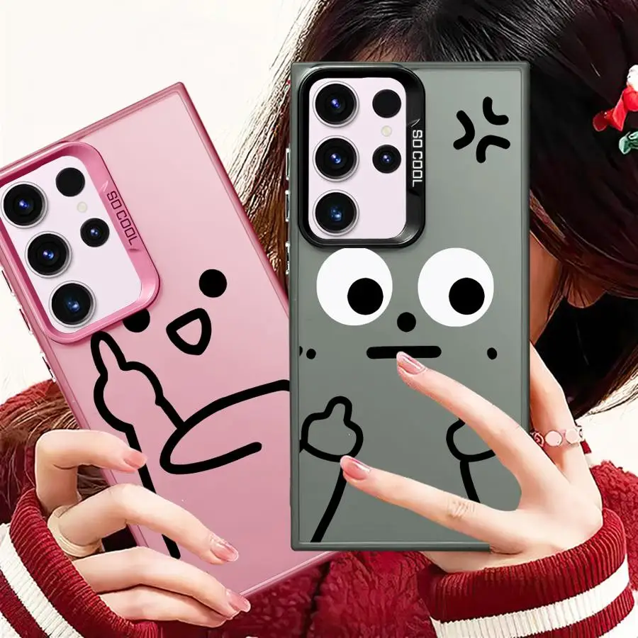 Funny Cartoon Matchman Phone Case for Samsung Galaxy S21 S25 S20 FE S24Ultra S23 S25Plus Note 20 Ultra S24 FE S22 Ultra Soft