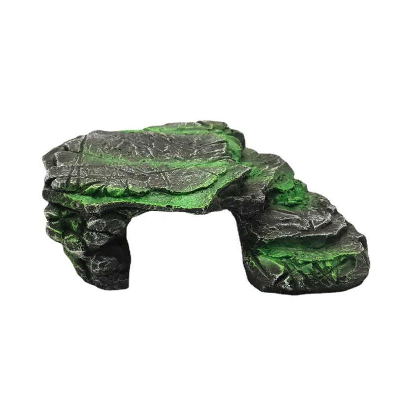 Aquarium Turtle Tank Decoration Terrace Artificial Resin Rock Stone Shelter Ornament Reptile Resting for Fish Frogs Turtles - Image 3