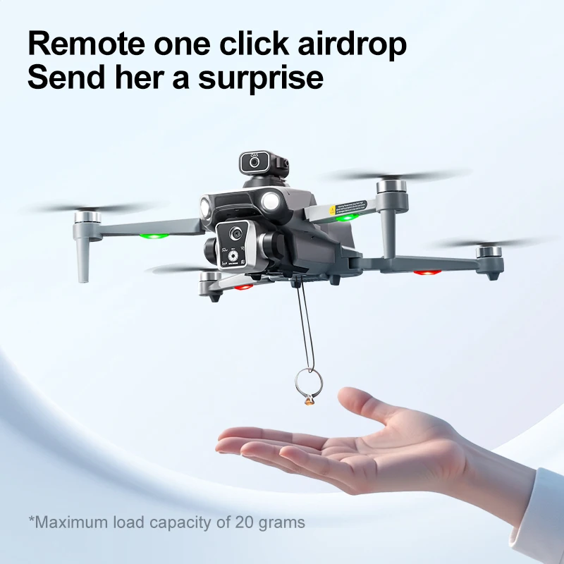 8K Antenna 4.5in Schermo Auto Airdrop GPS Ritorno WIFI FPV RC Drone 5G Brushless Evitamento Ostacoli Modello Quadcopter di Controllo Remoto