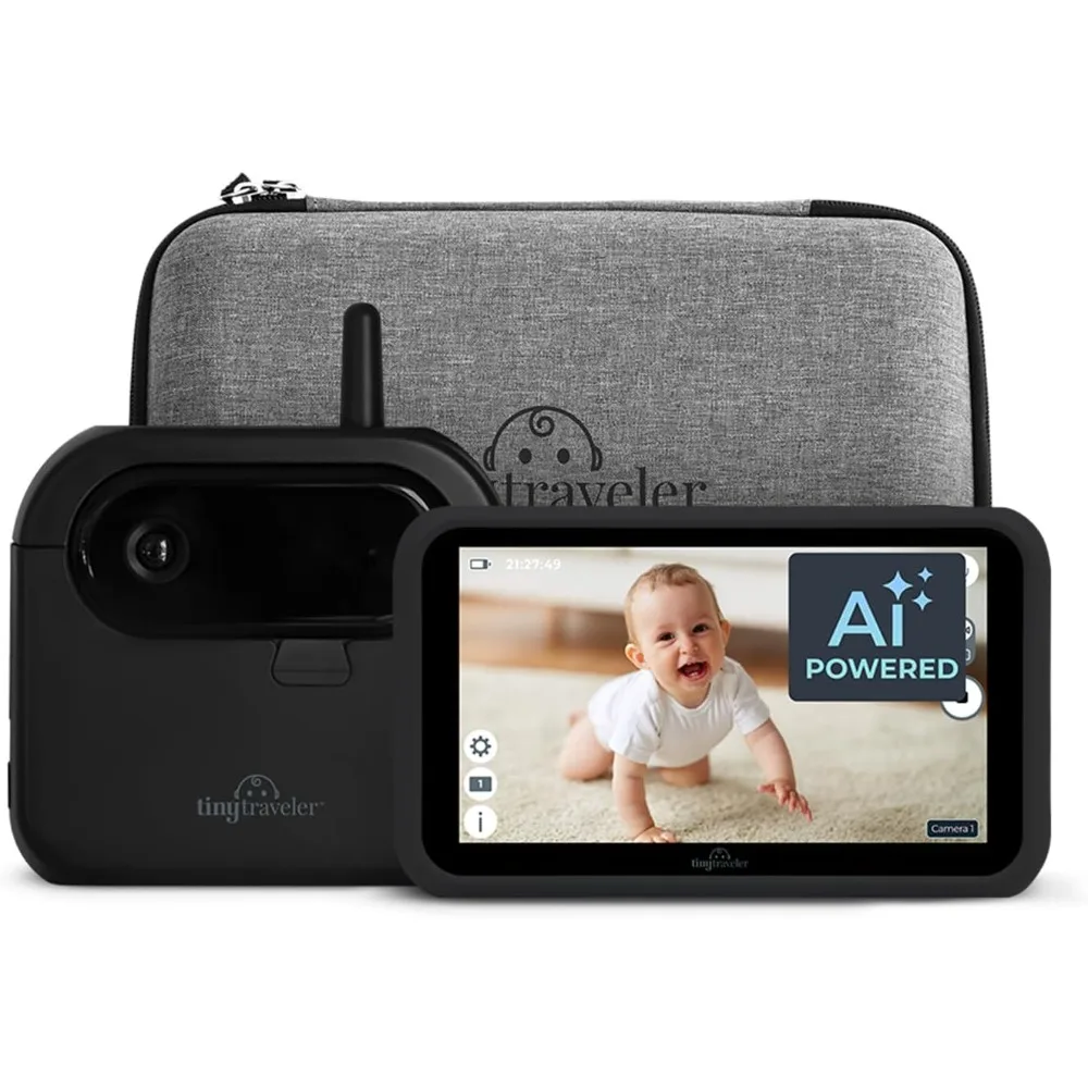 

Умная беспроводная радионяня Ai с дорожным комплектом и внешним аккумулятором — обнаружение оповещений о безопасности с искусственным интеллектом, виртуальный забор, дальний радиус действия