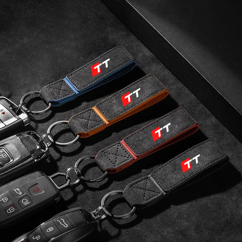 Alloy Car Keyrings Holder Accessories For Audi RS TT Logo RS2 RS3 RS4 RS5 RS6 RS7 RS8 Auto Styling Key Chain Key Rings Pendant