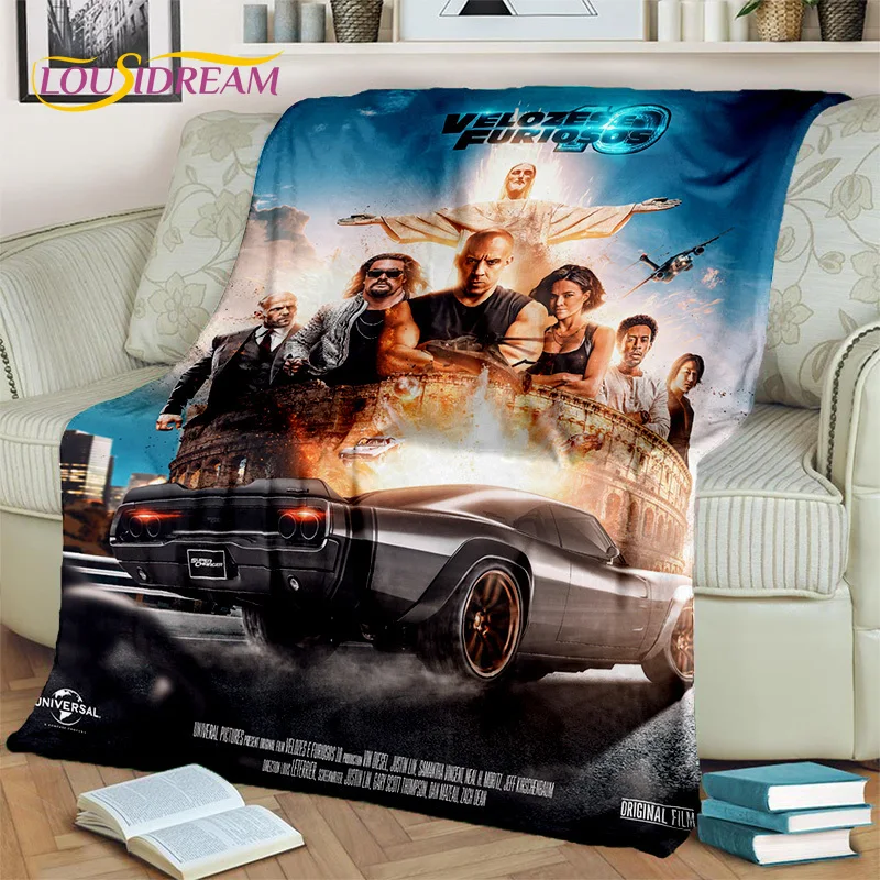 Fast & Furious X 10 Movie Printing Blanket,Soft Throw Blanket for Home Bedroom Bed Sofa Picnic Travel Office Cover Blanket Kids