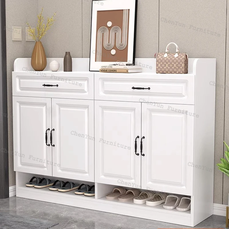 Cream Style Accept Shoe Cabinet Doorway Balcony Furniture Minimalism Luxury Shoe Cabinet Multilayer Indoor Armario De Zapatos