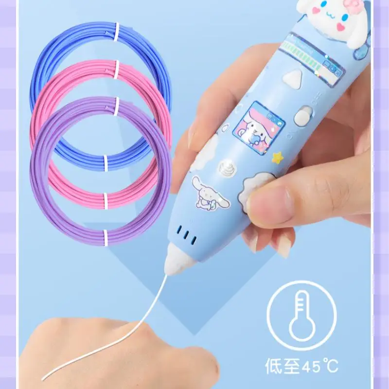 Sanrio 3D Fai Da Te Penna di Stampa Kuromi Cinnamoroll Bambini Cosplay Anime Stampa Stereoscopica Giocattolo Del Fumetto Studente Pittura Pennello Regalo