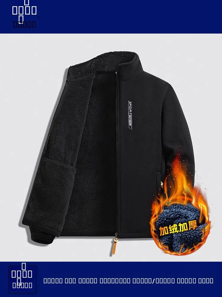 

Men's Fce Lined Thiened Stand Collar Jaet Warmth Autumn Winter New Sle eepskin Velvet Faion Urban Sle Coat