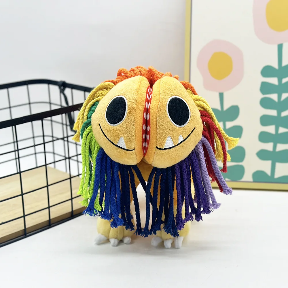 Yarnaby Colorful Lion Doll Smile Critter Toy Bedroom Sofa Decora Pillow for Kids Birthday Gifts