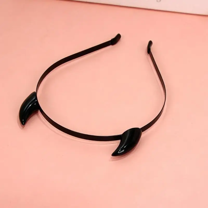A52E Auffälliger Teufel Kopfbedeckung Cosplay Anime Halloween Party Haarband Kopfschmuck – Detail 3