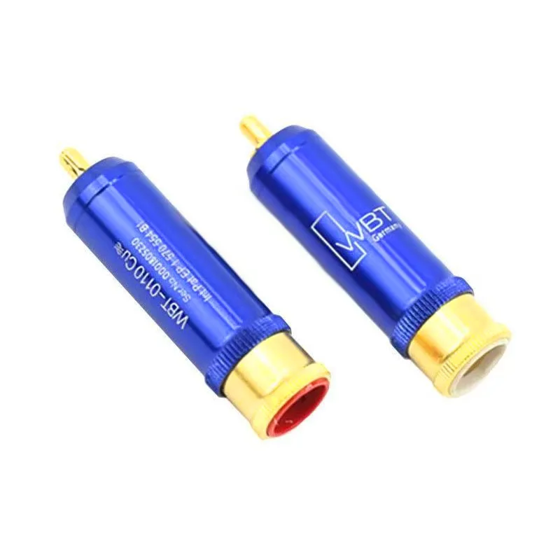 Original German WBT-0110Cu Nextgen connector RCA Hi-End Hifi Audio Signal cable Lotus plug power amplifier CD RCA socket head