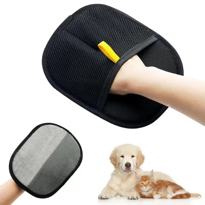 

Pet Hair Removal Tool Reusable Static Removal Gloves, Double-Sided Grooming Gloves for Pets, Removes Pet Fur Hair for Carpets
